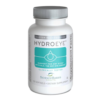 HydroEye Dry Eye Supplement – Clinically Tested with GLA & Omega-3 – Supports a Healthy Tear Film for Lasting Eye Comfort – 120